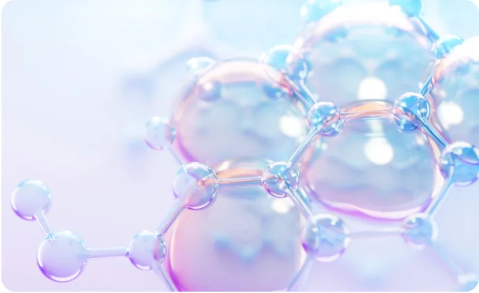 An illustration of hyaluronic acid molecules